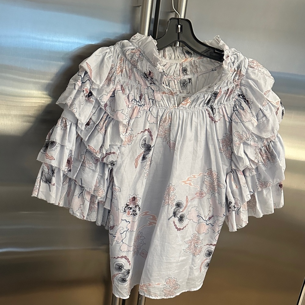Floral Ruffle Off-Shoulder Top - Picture 3 of 6